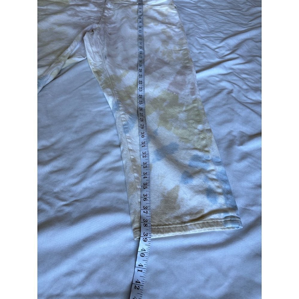 ANTHROPOLOGIE + Pilcro Slim Boyfriend Crop Tie Dye Jeans Plus Size 22W NEW $160 - Picture 11 of 13